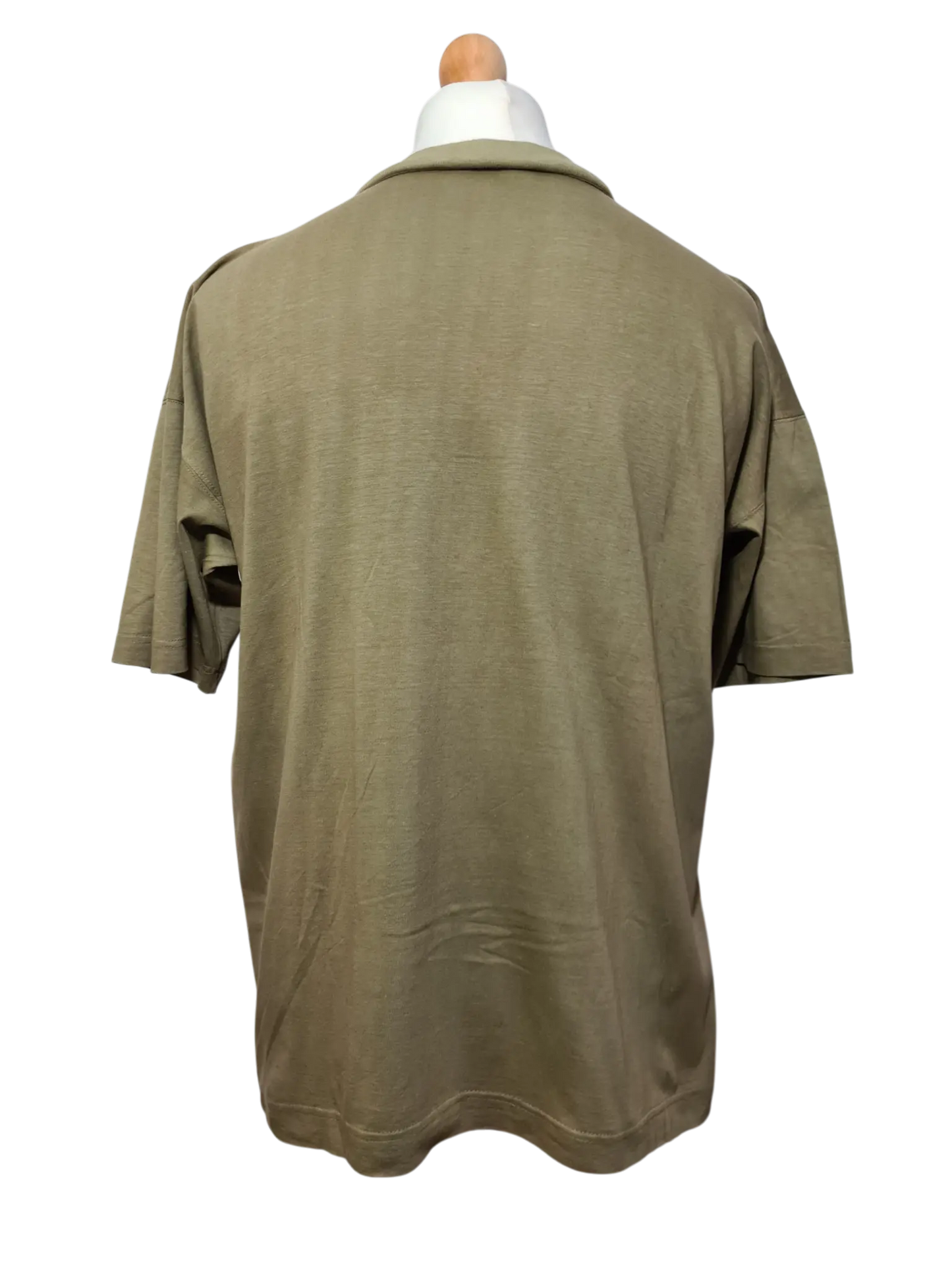 T-shirt kaki col boutonné Success with Yellow Wings des années 90