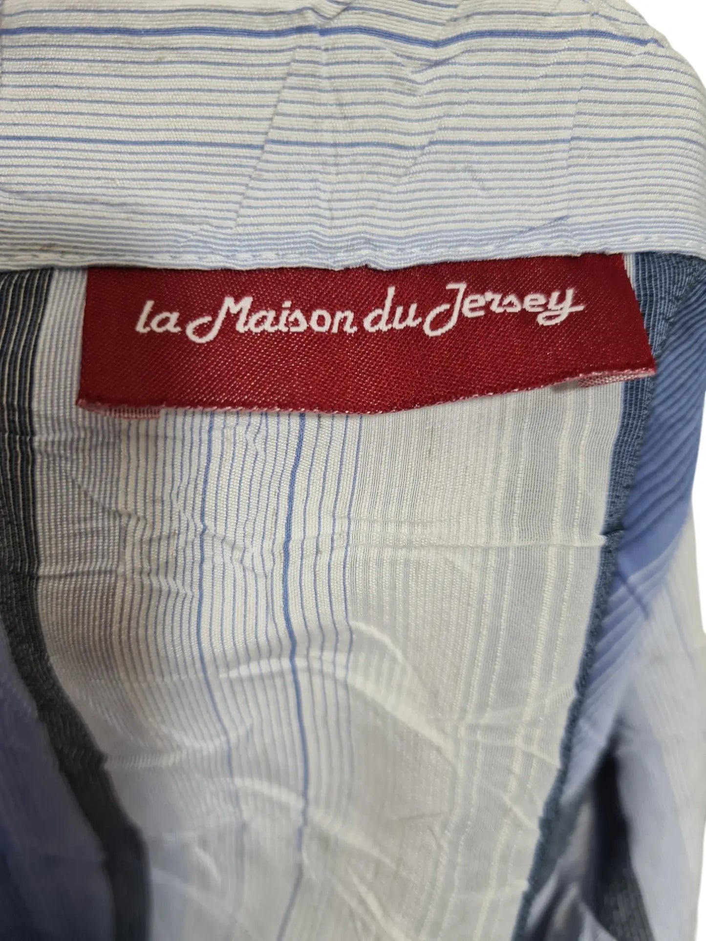 Chemisier vintage froissé rayé bleu/blanc des années 90 Aucun fournisseur