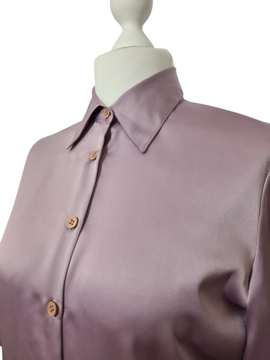 Chemisier mauve satiné des années 80-90 Aucun fournisseur