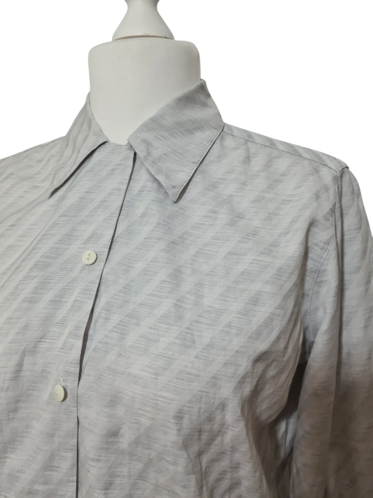 Chemise grise rayée vintage B.C.B.G bon chic bon genre des années 80-90 Aucun fournisseur