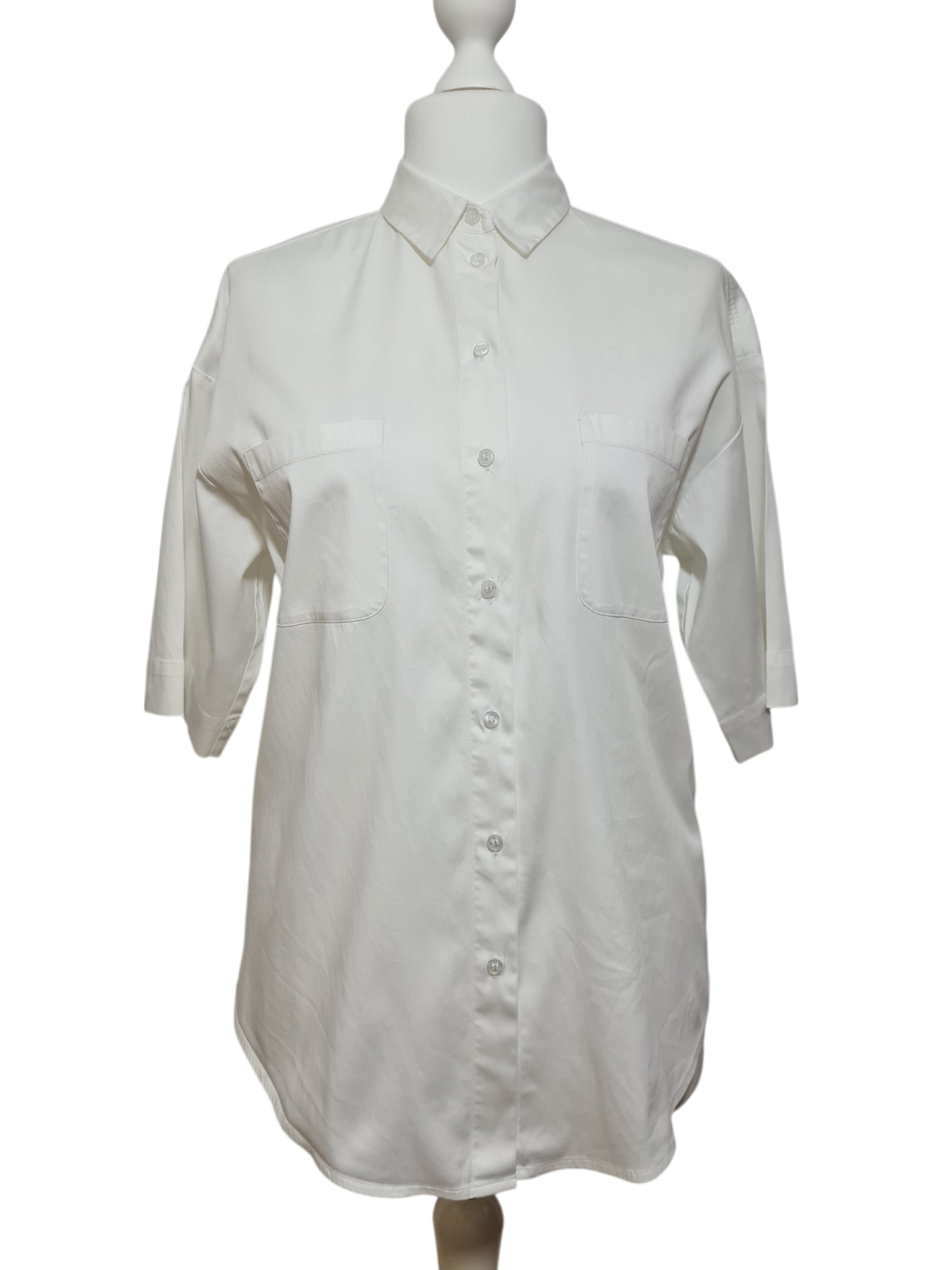 Chemise blanche manches courtes Peter Hahn des années 2000-2010 Aucun fournisseur