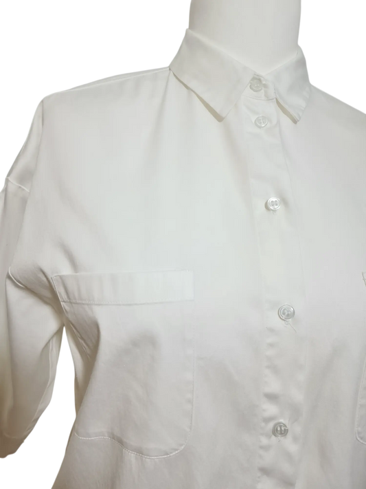 Chemise blanche manches courtes Peter Hahn des années 2000-2010 Aucun fournisseur