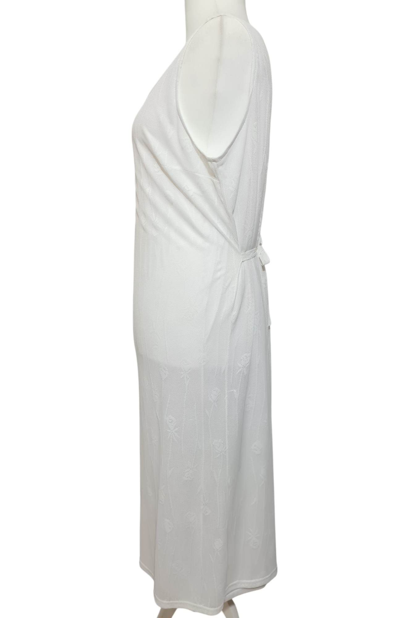 Robe blanche longue After Paris minimaliste chic made in France années 90-2000 EMMAUS