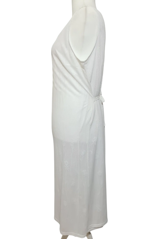 Robe blanche longue After Paris minimaliste chic made in France années 90-2000 EMMAUS