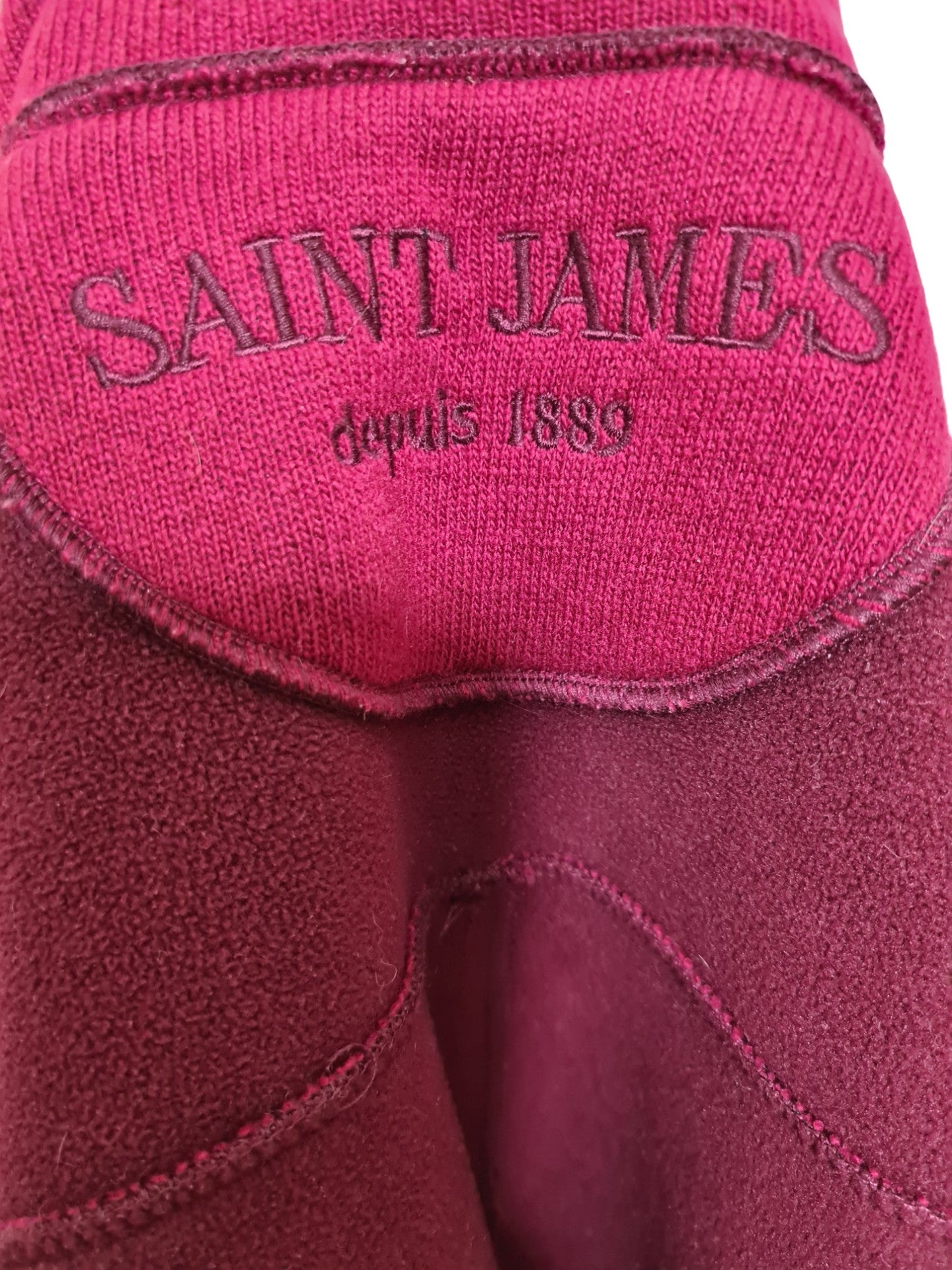 Duffle-coat bordeaux Saint James femme laine vintage chic chaud des années 90-2000 Brocante