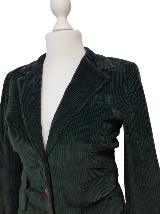 Veste velours côtelé noire Figaret Paris femme rétro chic des années 2000 ZXSBN6DD3VZBGSY