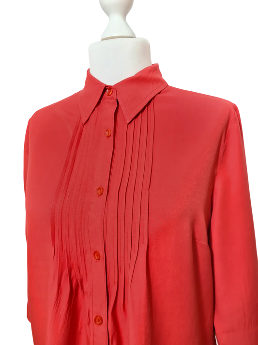 Chemise longue corail Ambria femme fluide chic vintage 2000 Aucun fournisseur