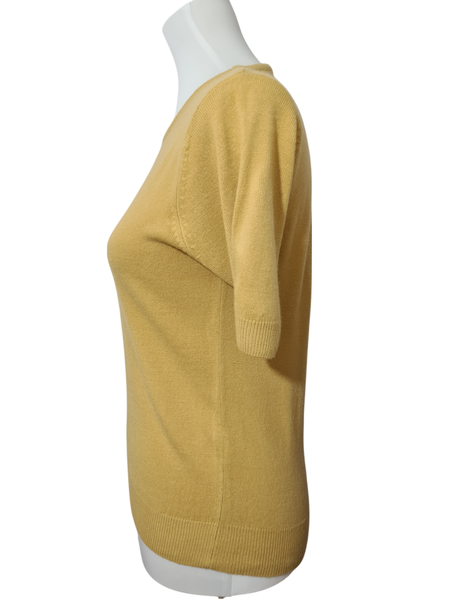 Twin-set jaune vintage femme cardigan & pull rétro 90s Brocante