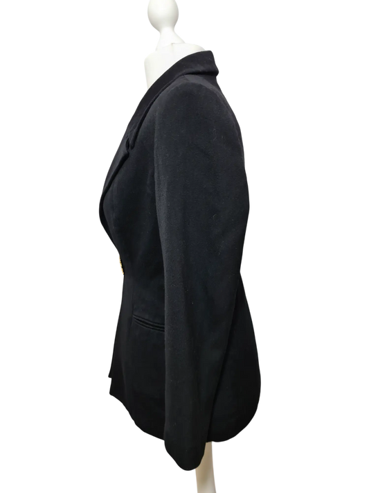 Veste noire vintage 80s Pauline Paris cintrée made in France Brocante