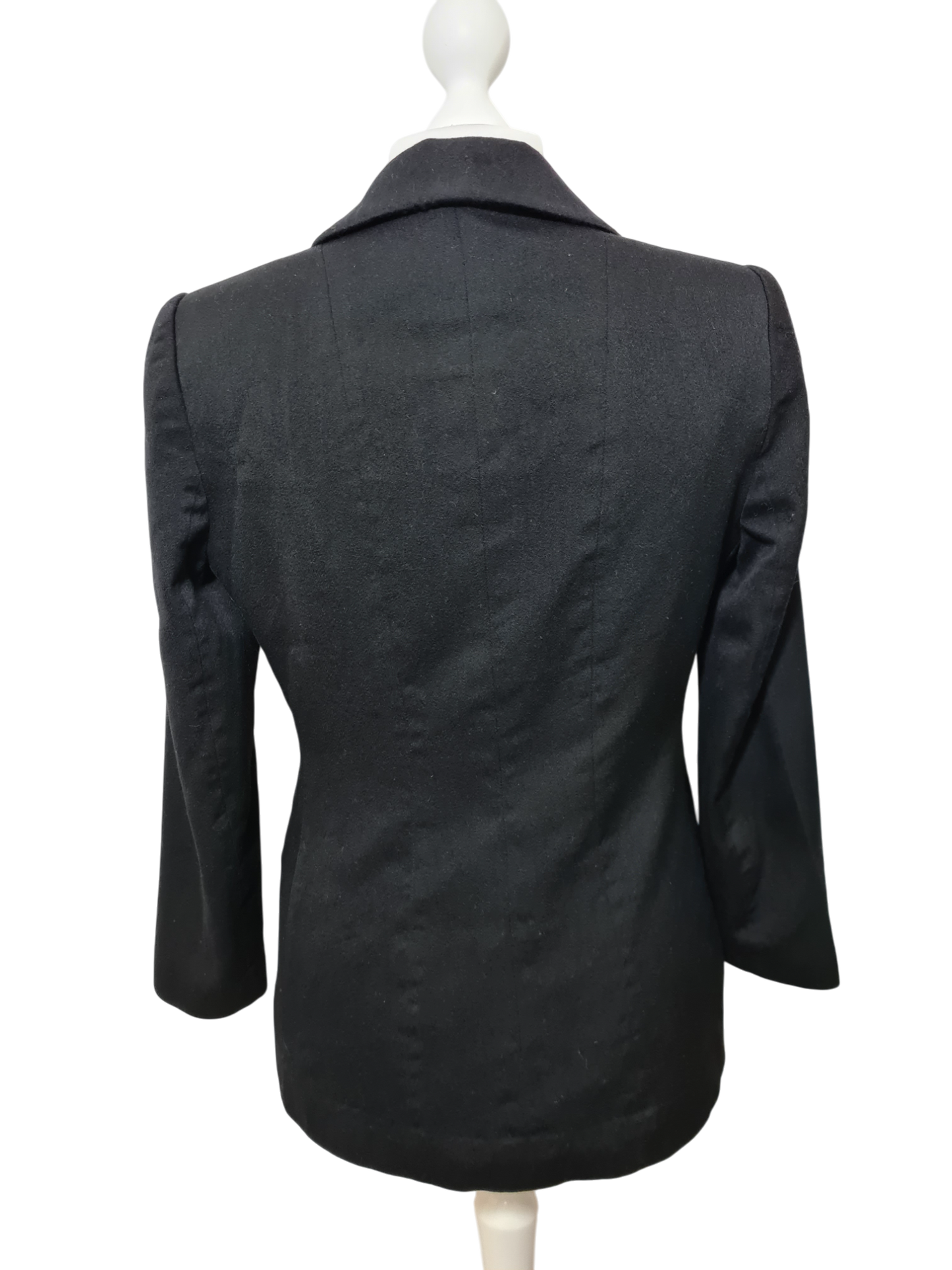 Veste noire vintage 80s Pauline Paris cintrée made in France Brocante