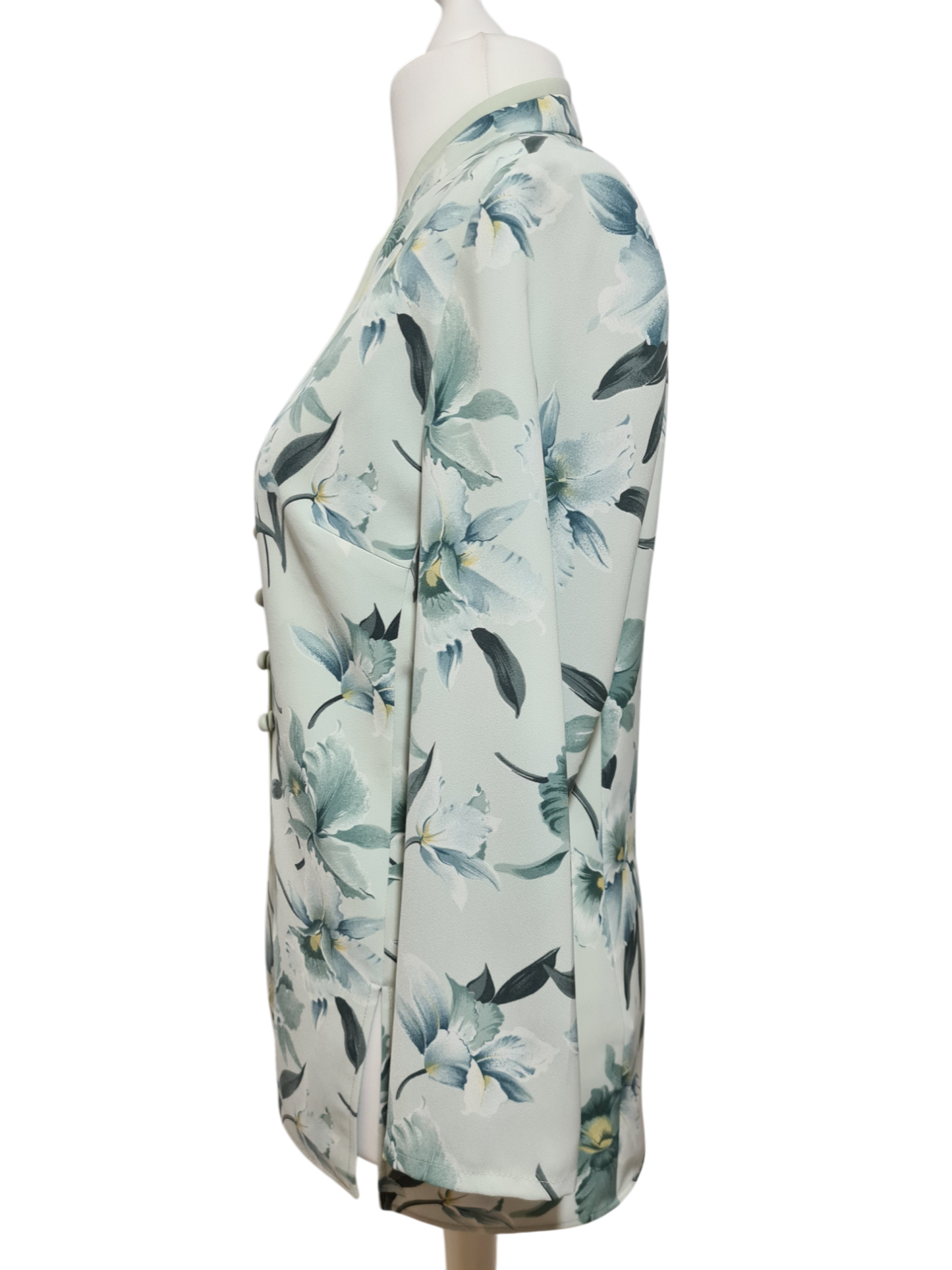 Veste fleurie fluide style japonisant Weill Paris des années 2000 EMMAUS