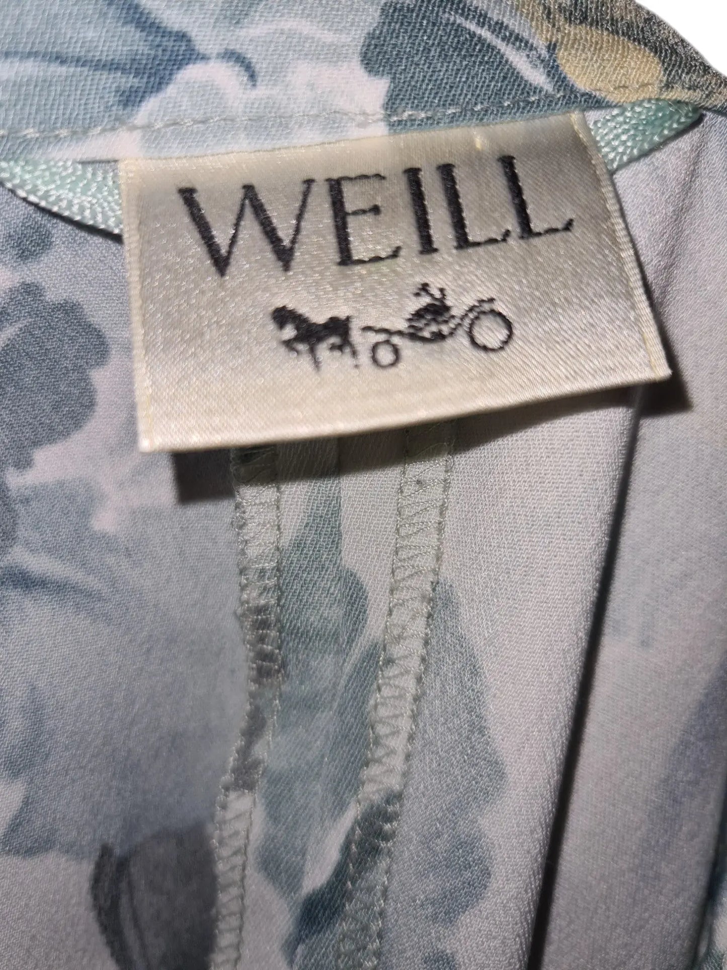 Veste fleurie fluide style japonisant Weill Paris des années 2000 EMMAUS