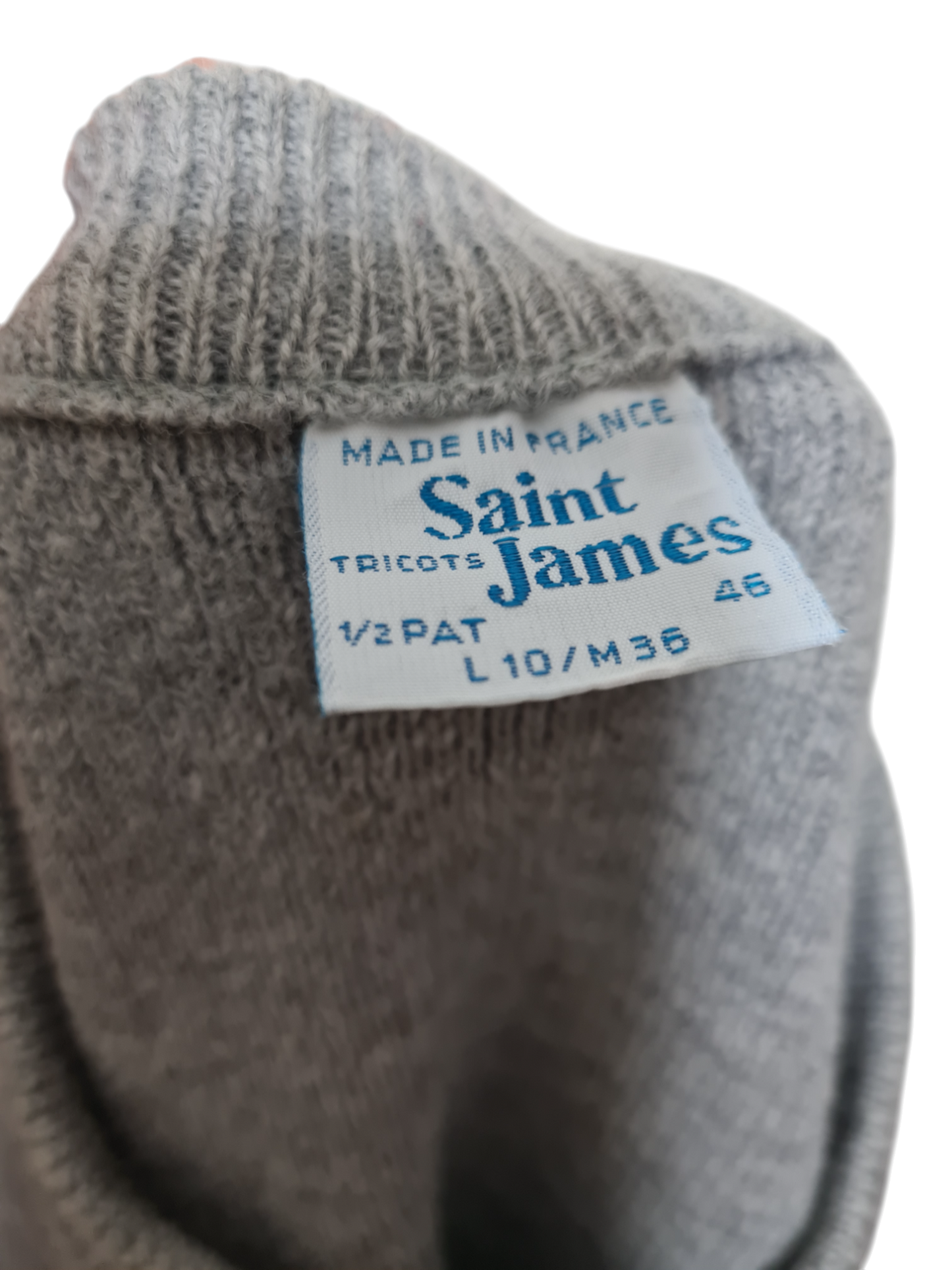 Pull marin vintage Saint James laine vierge made in France des années 90 EMMAUS