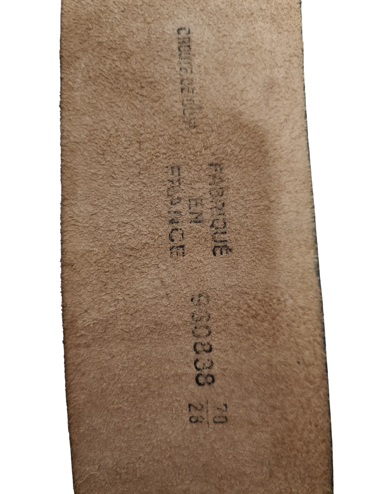 Ceinture vintage femme bleue cuir Made in France T.70 EMMAUS