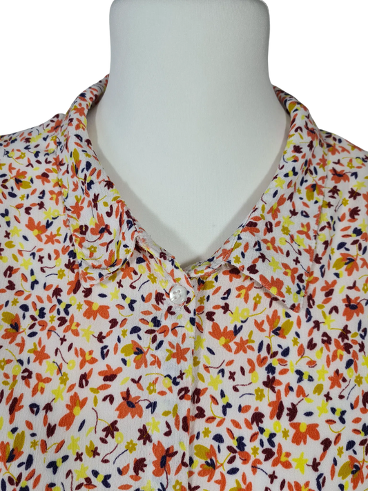 Chemise femme vintage Damart fleurie viscose