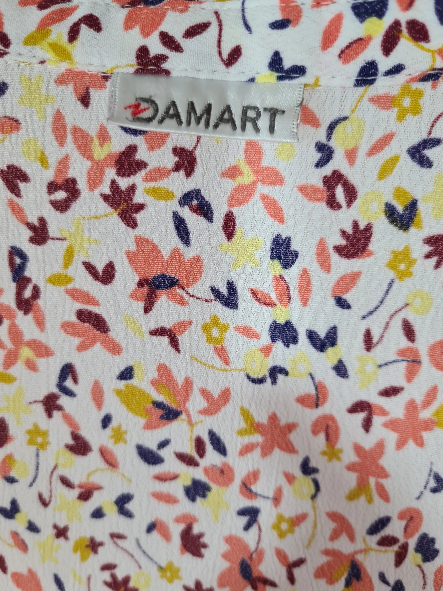 Chemise femme vintage Damart fleurie viscose