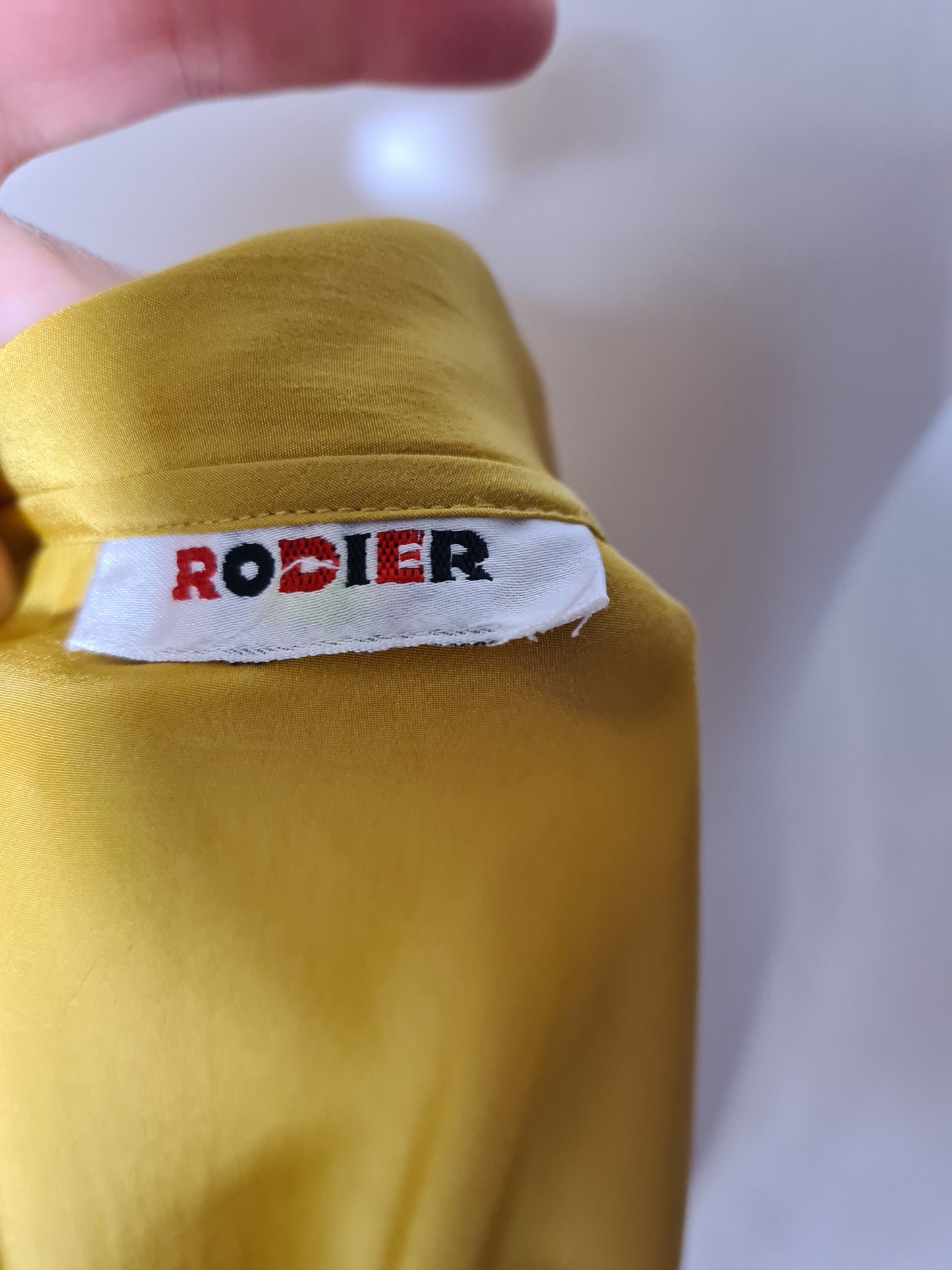 Chemisier femme Rodier jaune vintage des années 70/80 EMMAUS