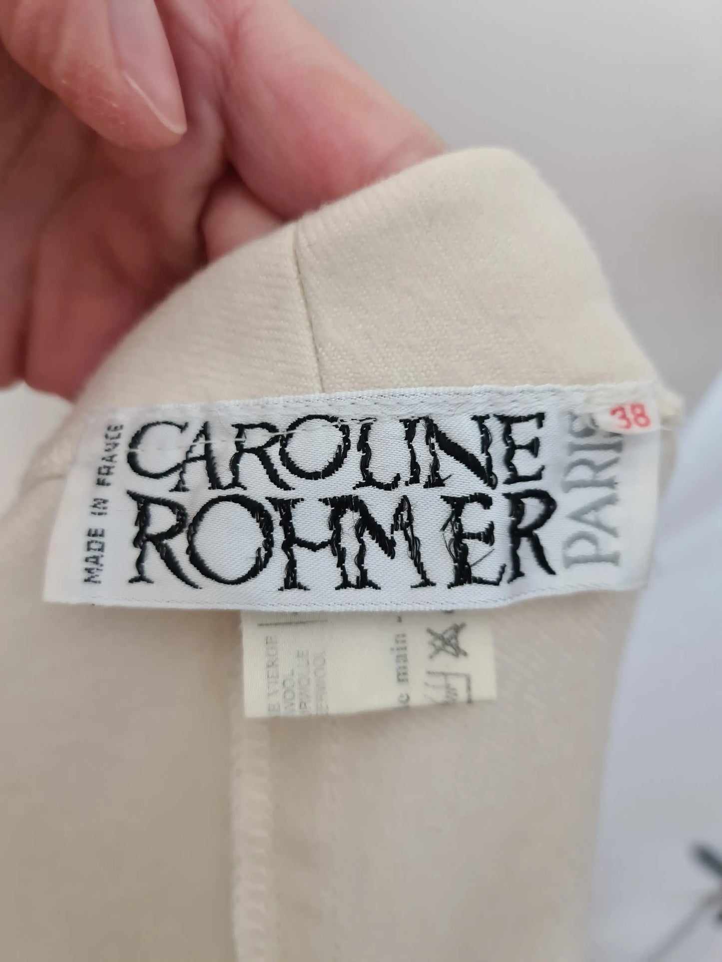 Blazer femme blanc cassé en laine vierge taille 38 des années 80/90 EMMAUS