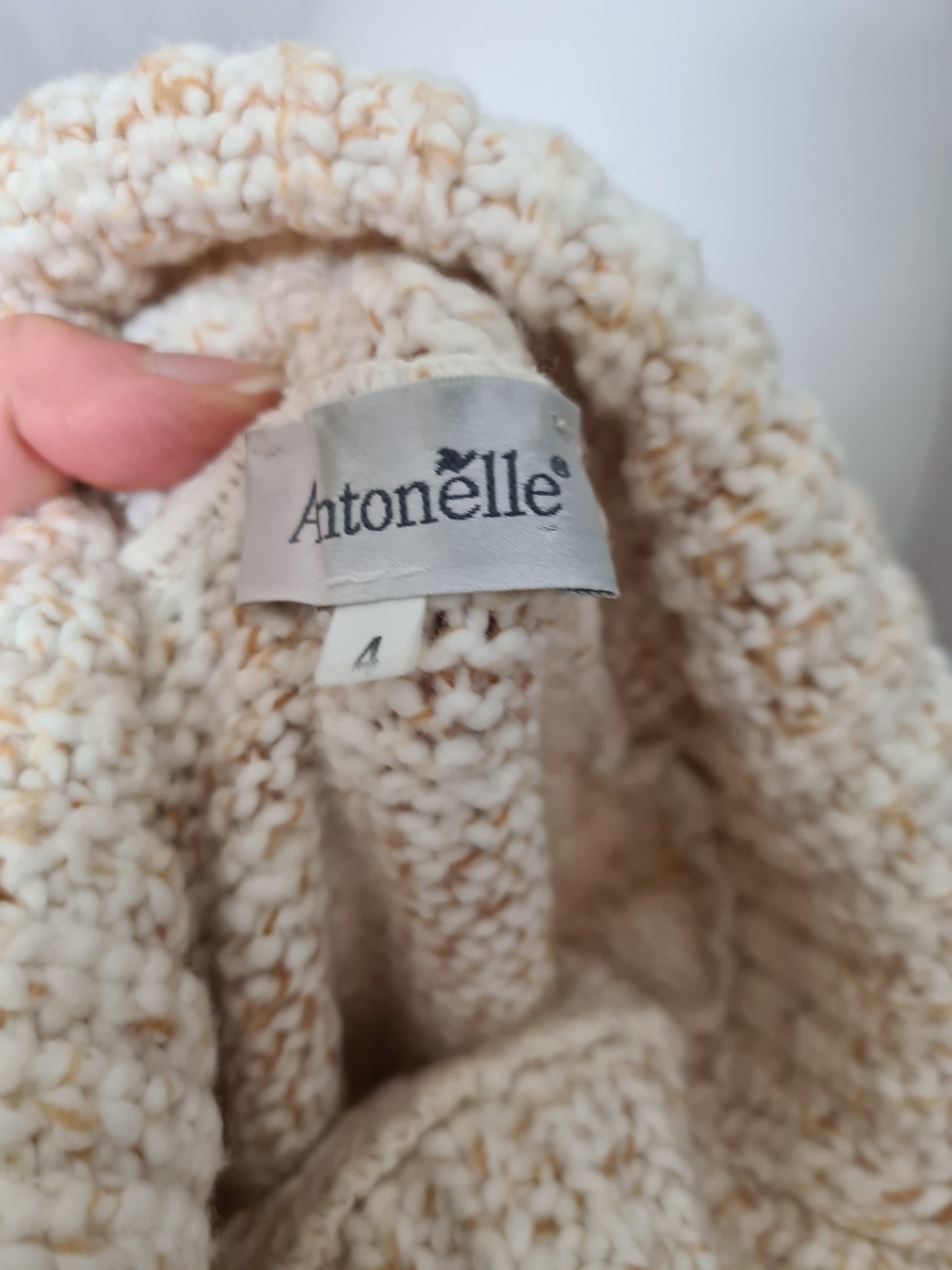 Pull femme col roulé fils mélangés Antonelle des années 2000 EMMAUS