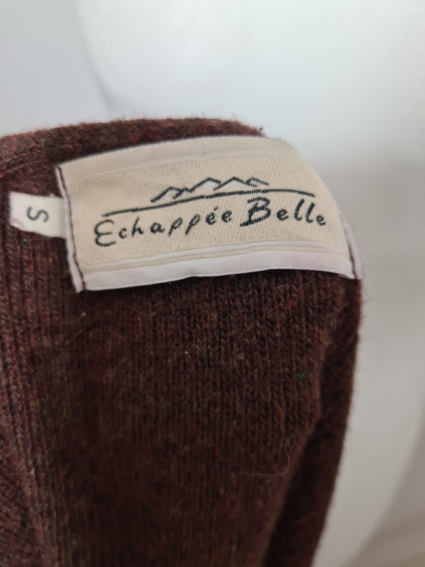 Gilet long femme style montagnard des années 80-90 EMMAUS