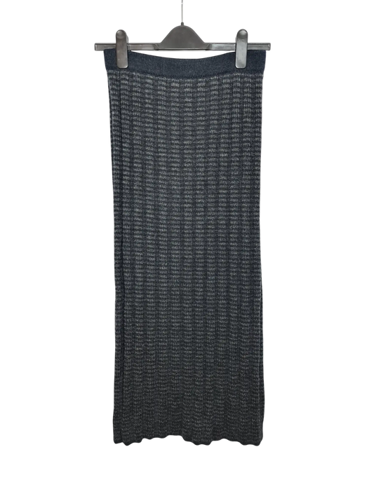 Jupe droite tricotée Bergère de France T.38 laine made in France vintage 80s EMMAUS