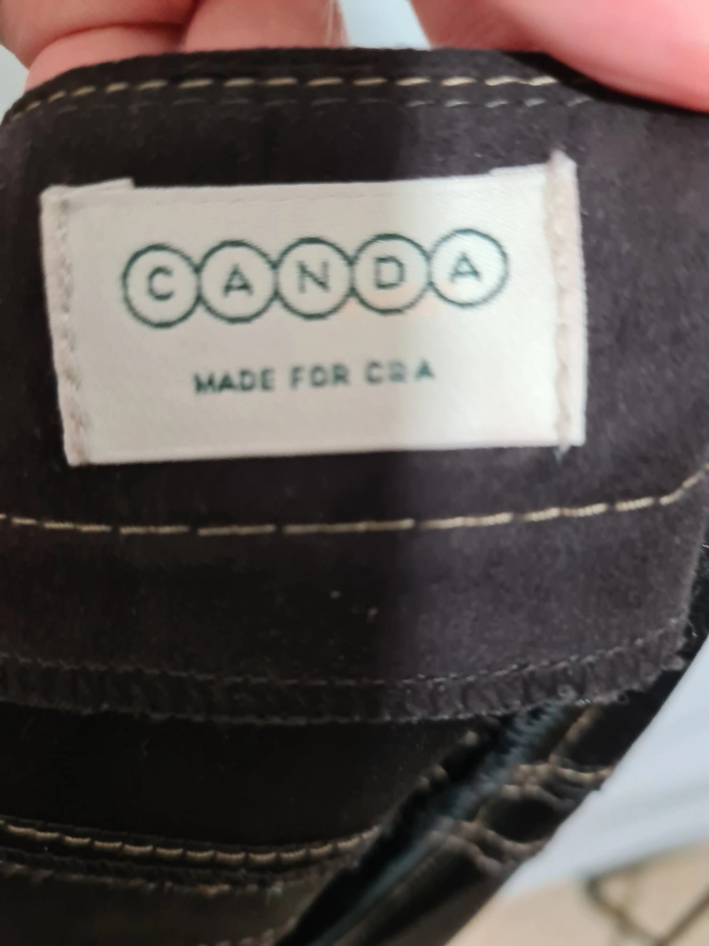 Pantalon marron matière daim C&A vintage des années 70-80 EMMAUS