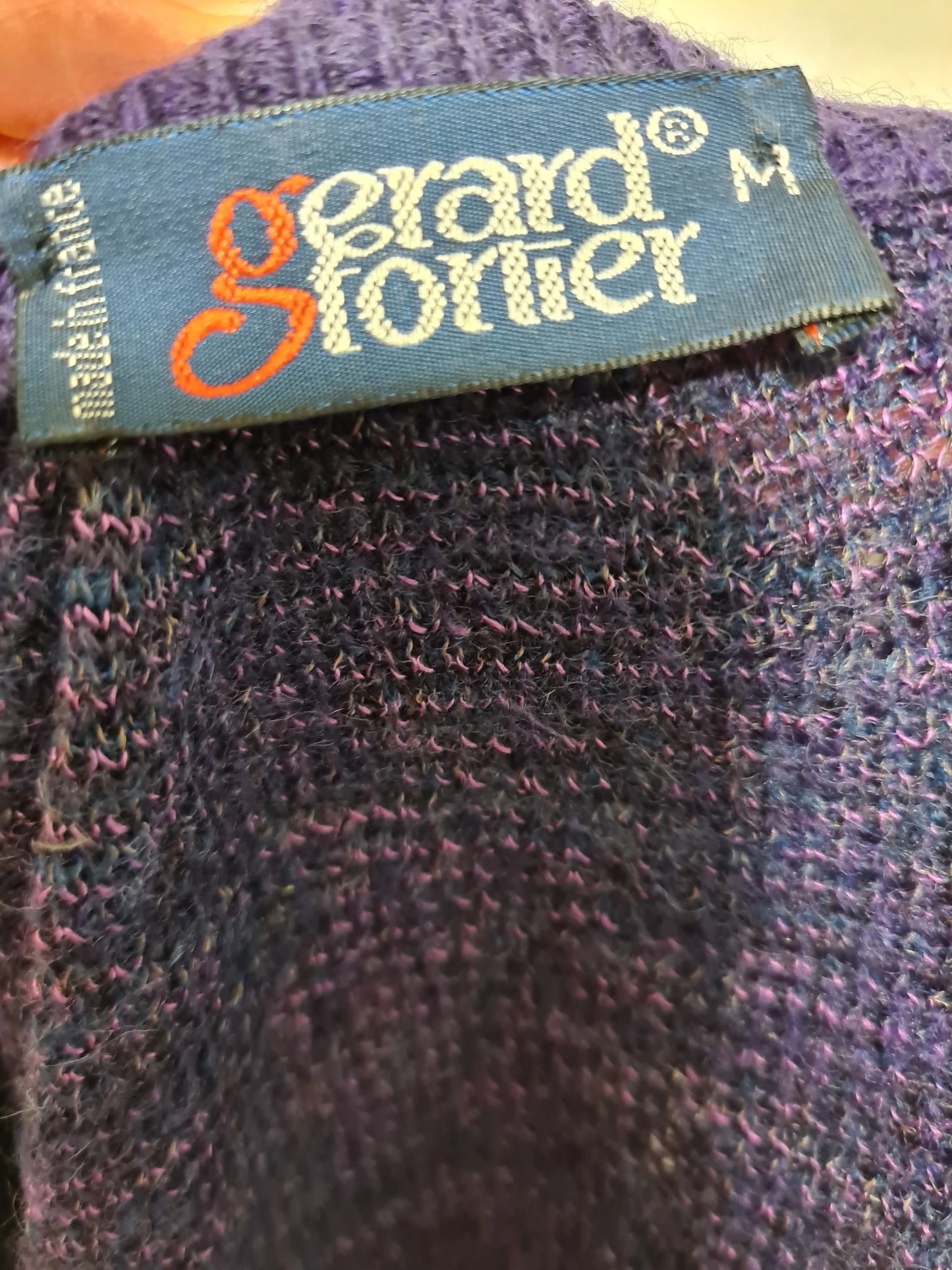 Cardigan femme oversize violet des années 80-90 EMMAUS