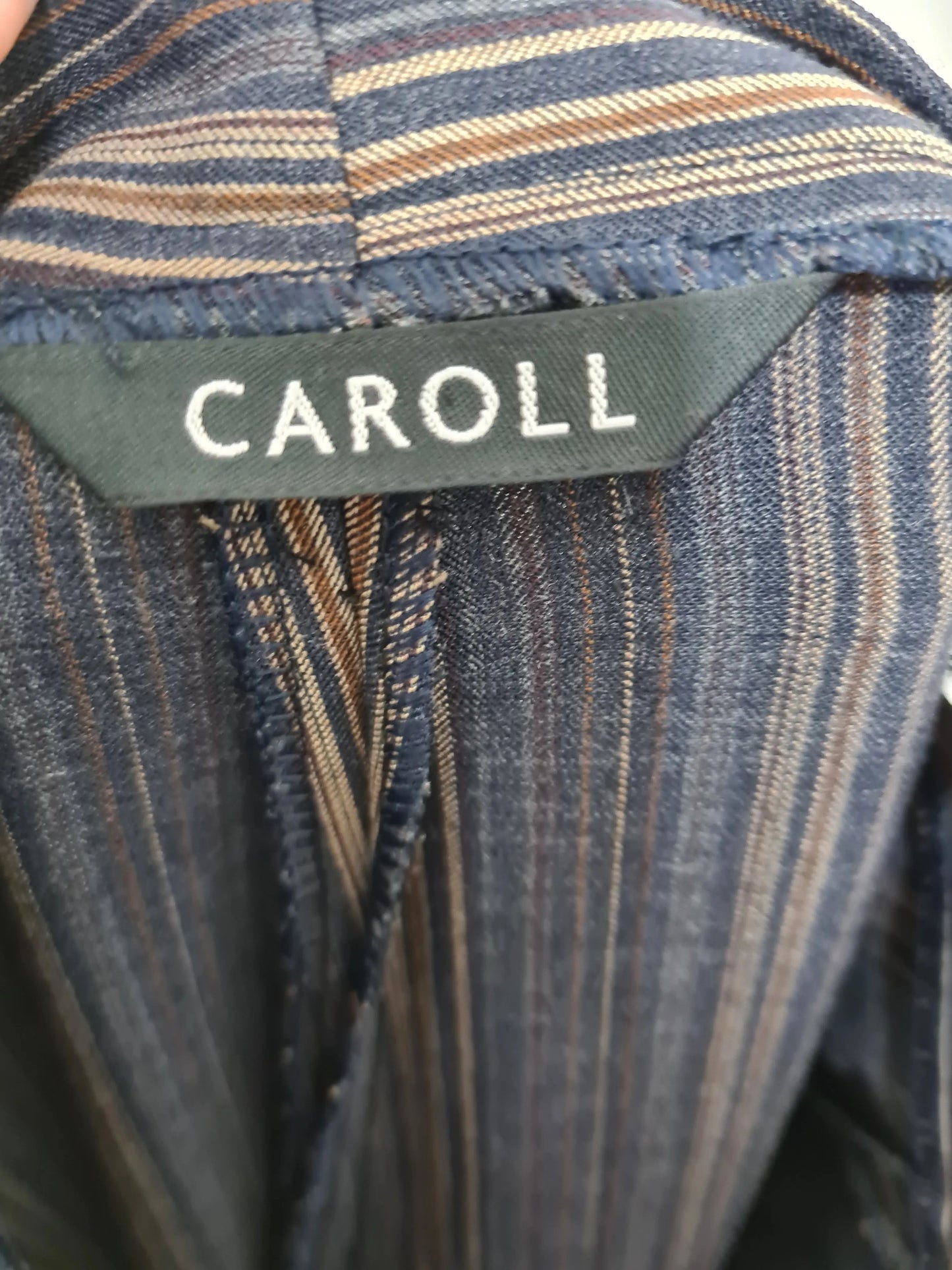 Tailleur à rayures pantalon + veste Caroll des années 90-2000 EMMAUS