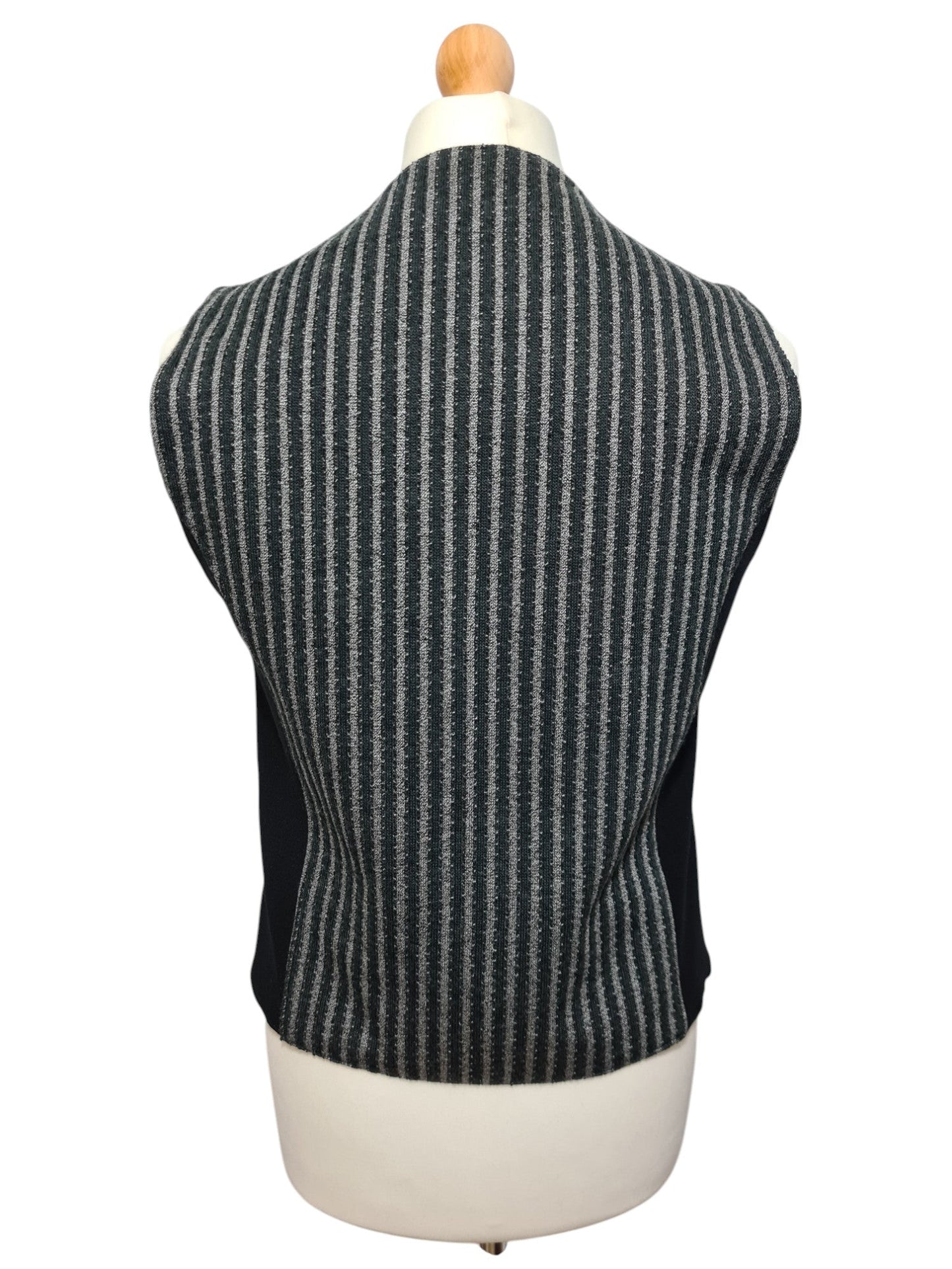 Gilet homme rayé zippé des années 90-2000 EMMAUS