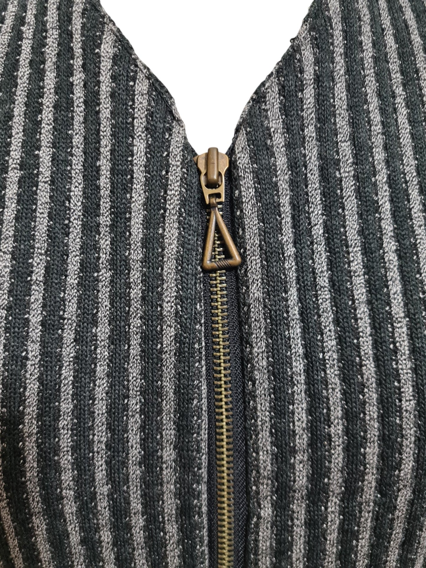 Gilet homme rayé zippé des années 90-2000 EMMAUS