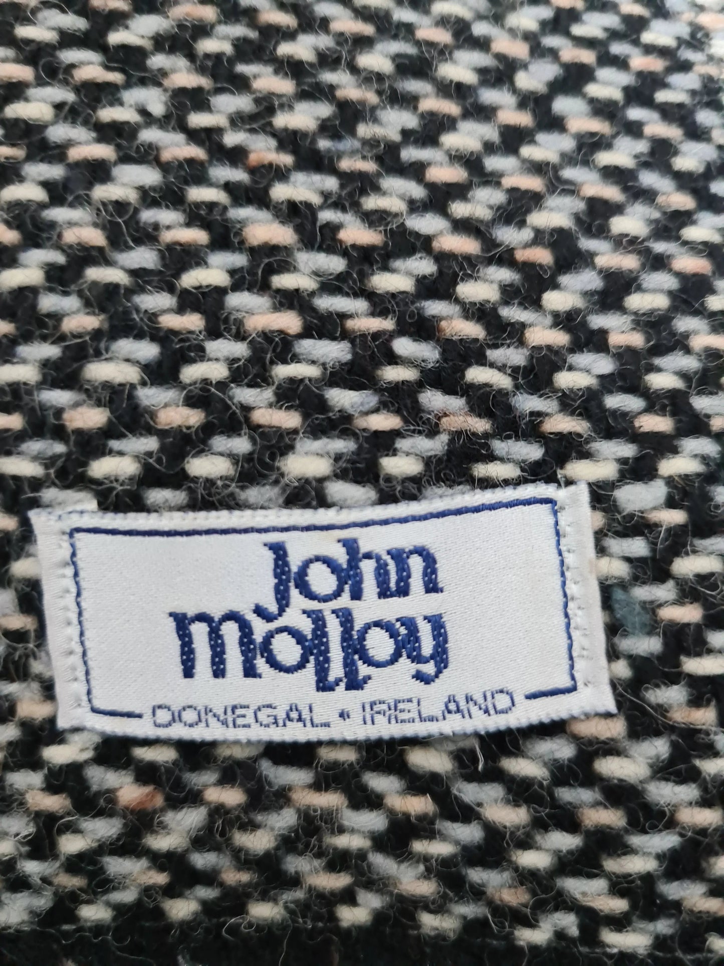 Écharpe irlandaise John Molloy unisexe en laine de Donegal des années 80-90 EMMAUS