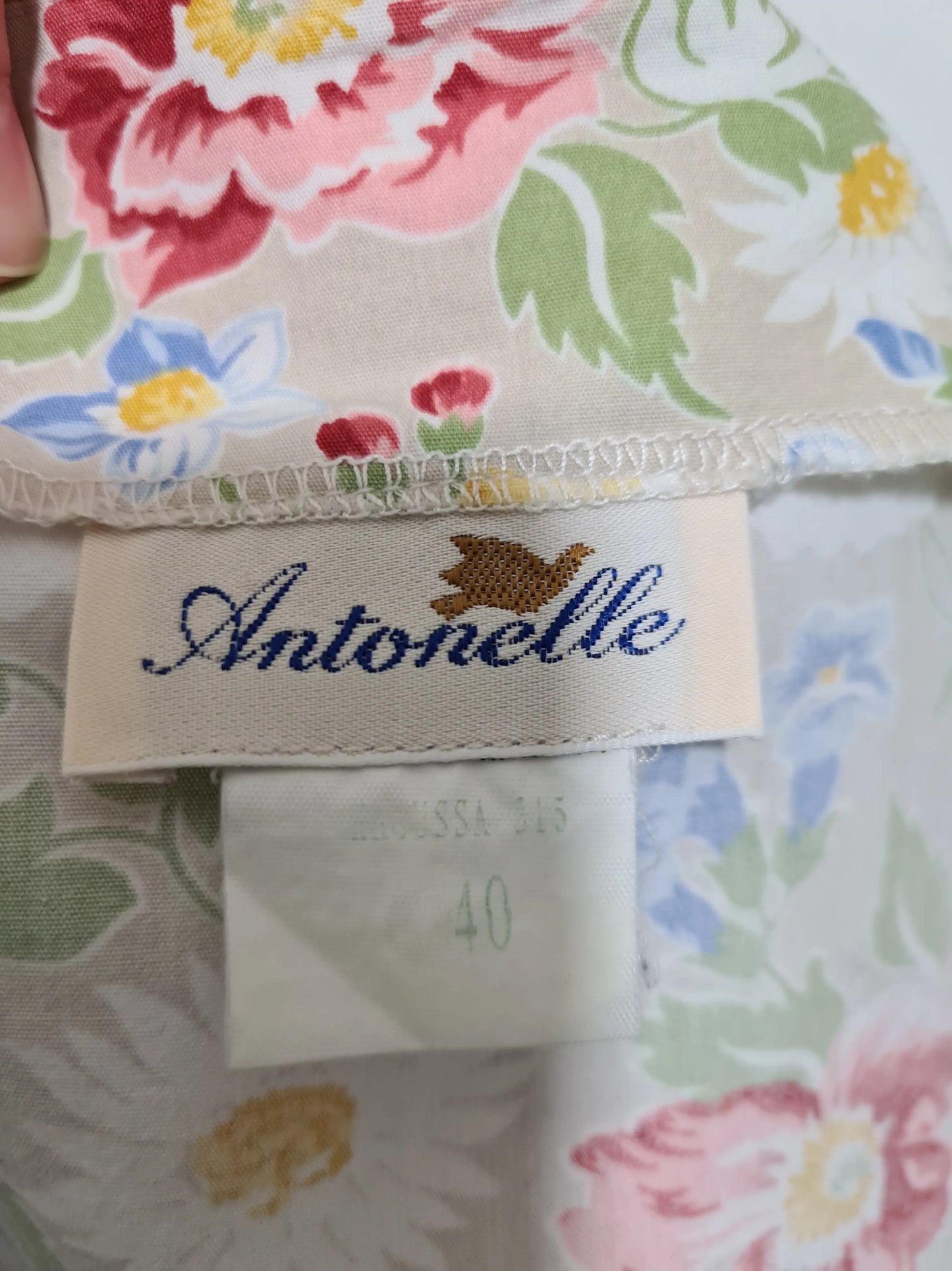Top ou chemisier sans manches fleuri Antonelle des années 90-2000 EMMAUS