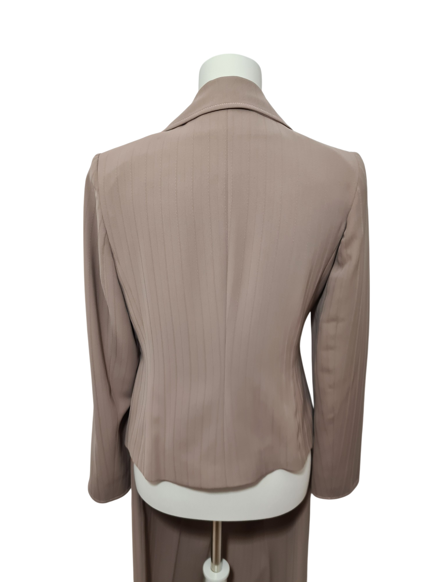 Tailleur veste et pantalon fluide taupe rosé des années 90-2000 EMMAUS