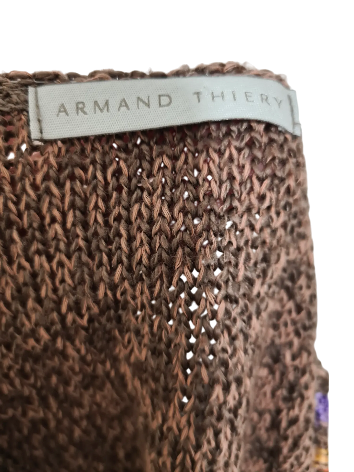 Pull en maille rayé manches 3/4 Armand Thiery des années 2000 EMMAUS