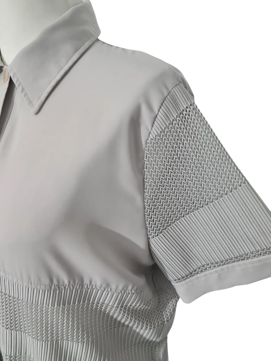 Chemise grise perforée vintage fabriquée en France Aucun fournisseur