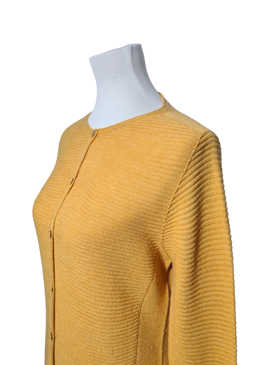 Pull gilet femme moutarde confortable