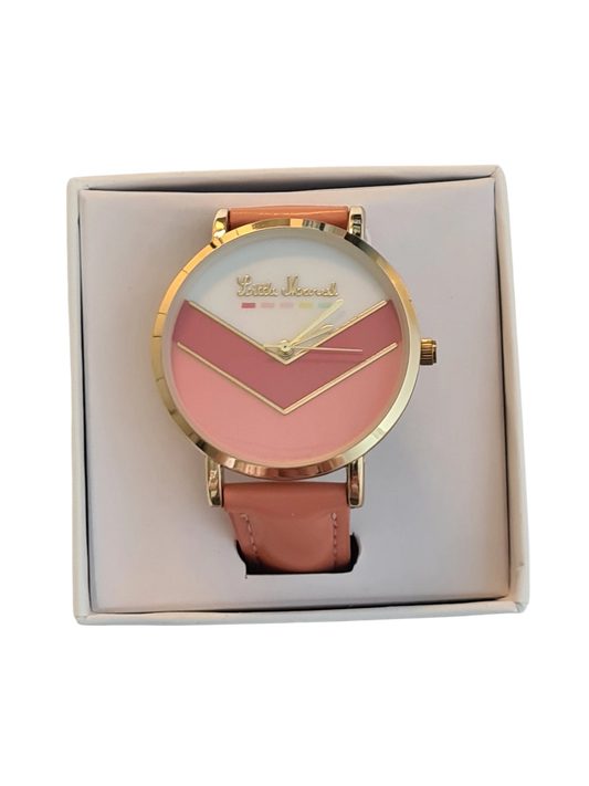 Montre Little Marcel femme dorée bracelet corail