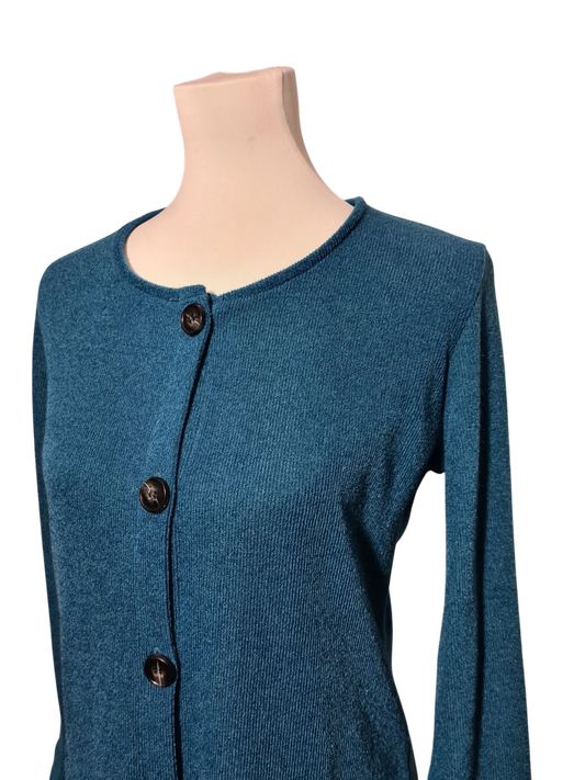 Cardigan vert canard vintage Made in France