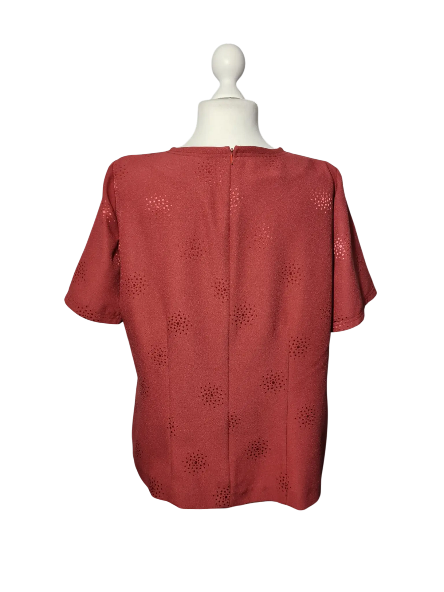 Top vintage Aguibar rose mauve T52