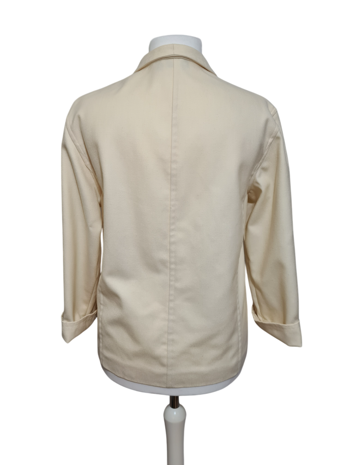 Blazer femme blanc cassé en laine vierge taille 38 des années 80/90 EMMAUS