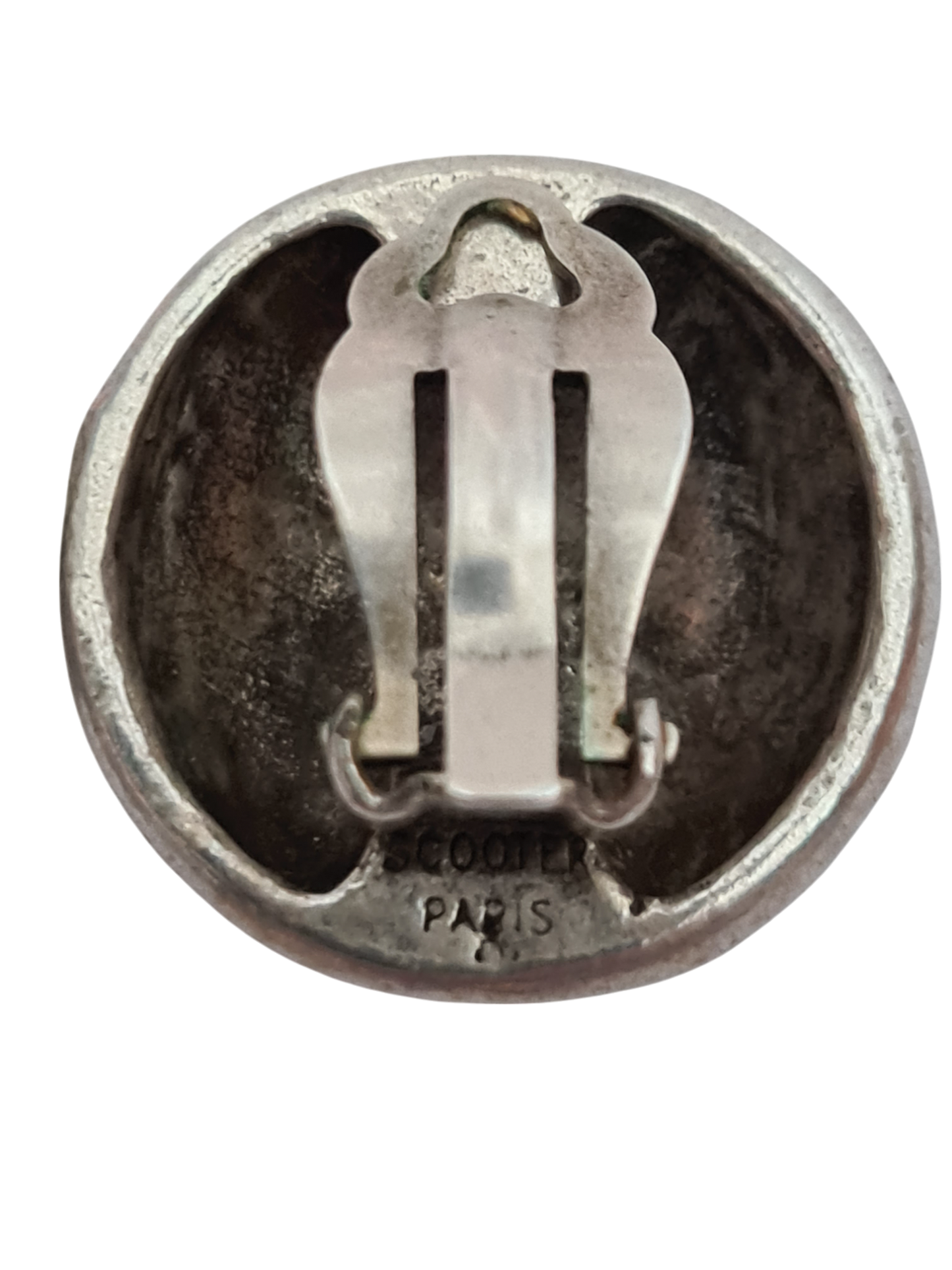 Boucles d'oreilles à clips finition martelée des années 80-90 EMMAUS