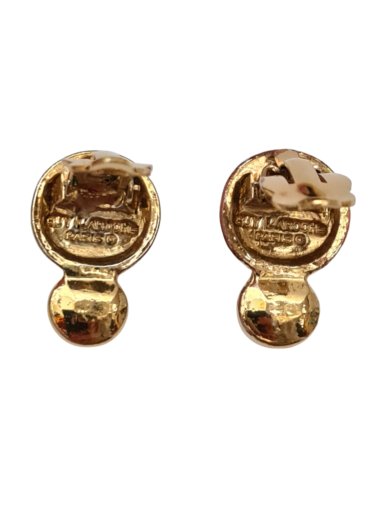 Boucles d'oreilles à clips vintage Guy Laroche Paris des années 80-90 EMMAUS
