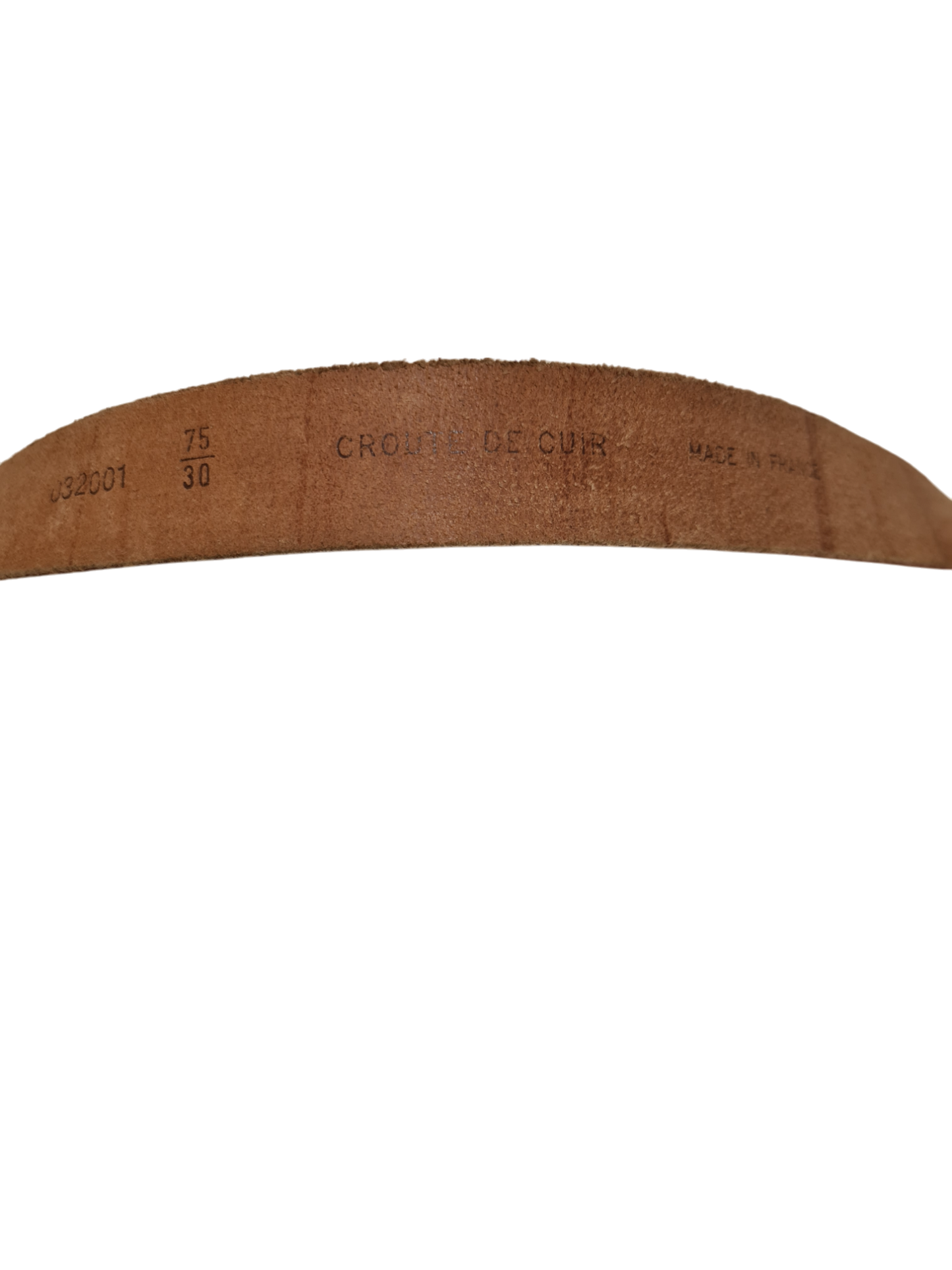 Ceinture croûte de cuir corail des années 80-90 - FRIPEO
