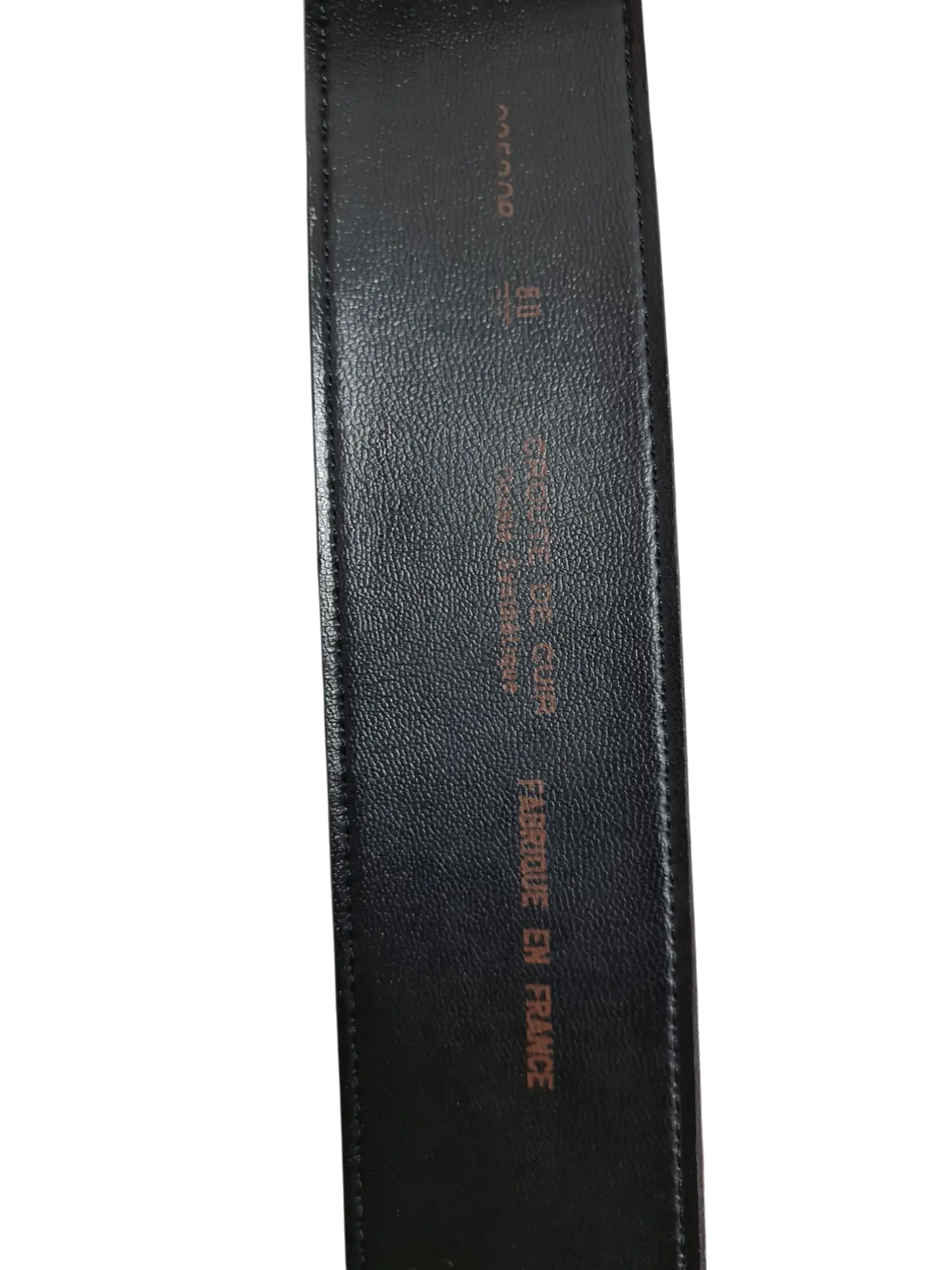 Ceinture rouge en daim avec motifs brodés des années 70-80 - FRIPEO