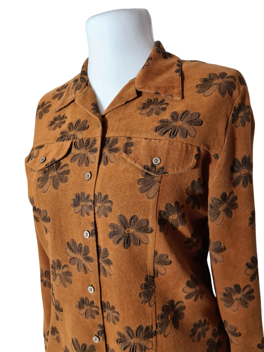 Chemise à fleurs femme C&A vintage des années 70/80 EMMAUS