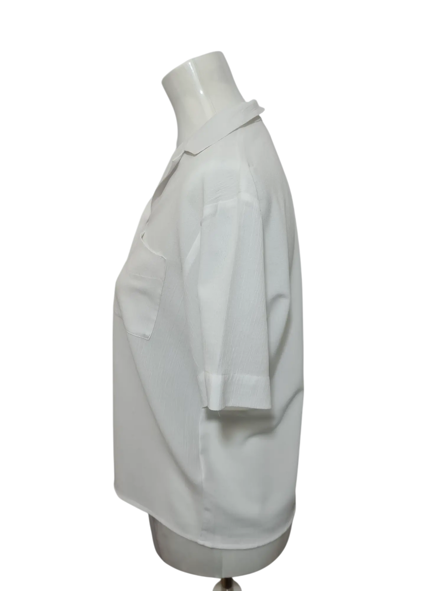 Chemise ample à manches courtes poche sur le côté des années 80-90 EMMAUS