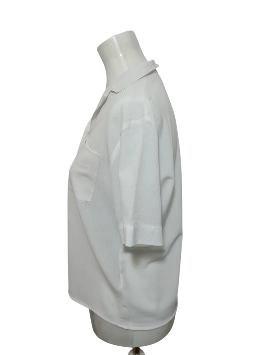 Chemise ample à manches courtes poche sur le côté des années 80-90 EMMAUS