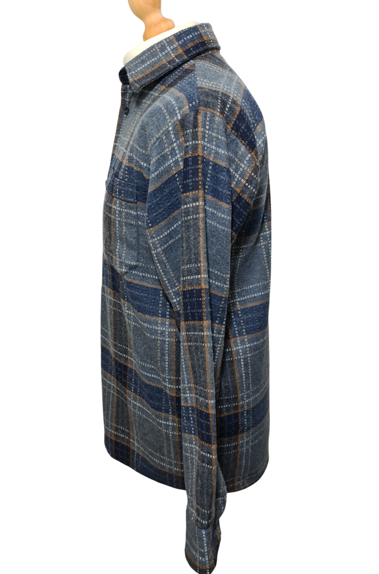 Chemise homme chaude à carreaux Damart des années 80-90 EMMAUS