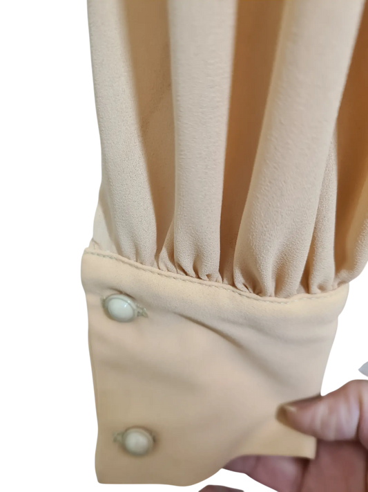 Chemisier ample à col lavallière et manches bouffantes des années 80-90 EMMAUS