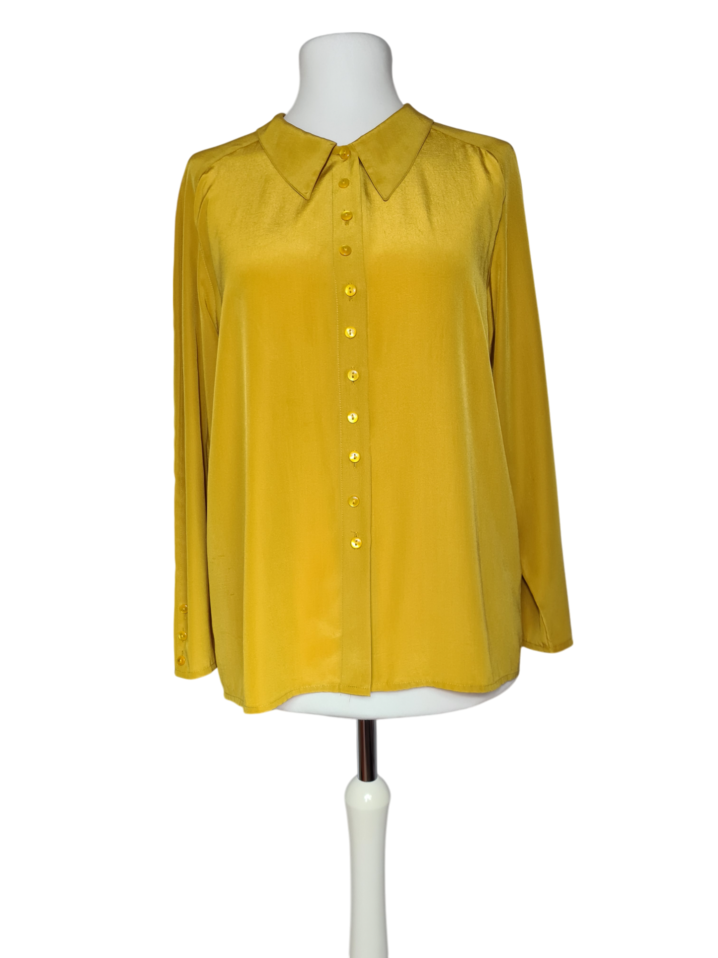 Chemisier femme Rodier jaune vintage des années 70/80 EMMAUS